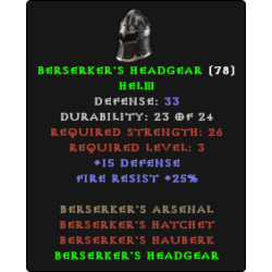 Berserker's Headgear