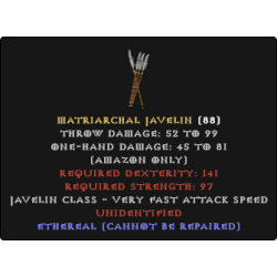 10x Unid Rare Matriarchal Javelin