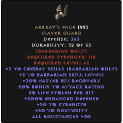Arreat's Face 200% ED 3-5% LL