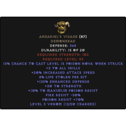 Andariel's Visage 10% ll
