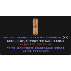 Barbarian Masteries Skiller +6 STR