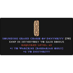 Barbarian Warcries Skiller +6 DEX