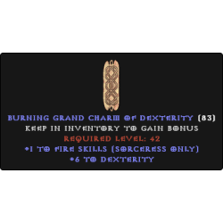 Sorceress Fire Skiller +6 DEX