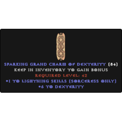 Sorceress Lightning Skiller +6 DEX