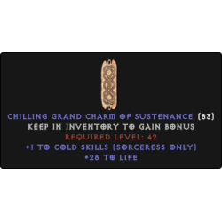 Sorceress Cold Skiller 21-29 Life