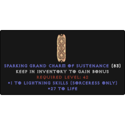 Sorceress Lightning Skiller 21-29 Life