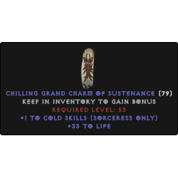 Sorceress Cold Skiller 30-34 Life